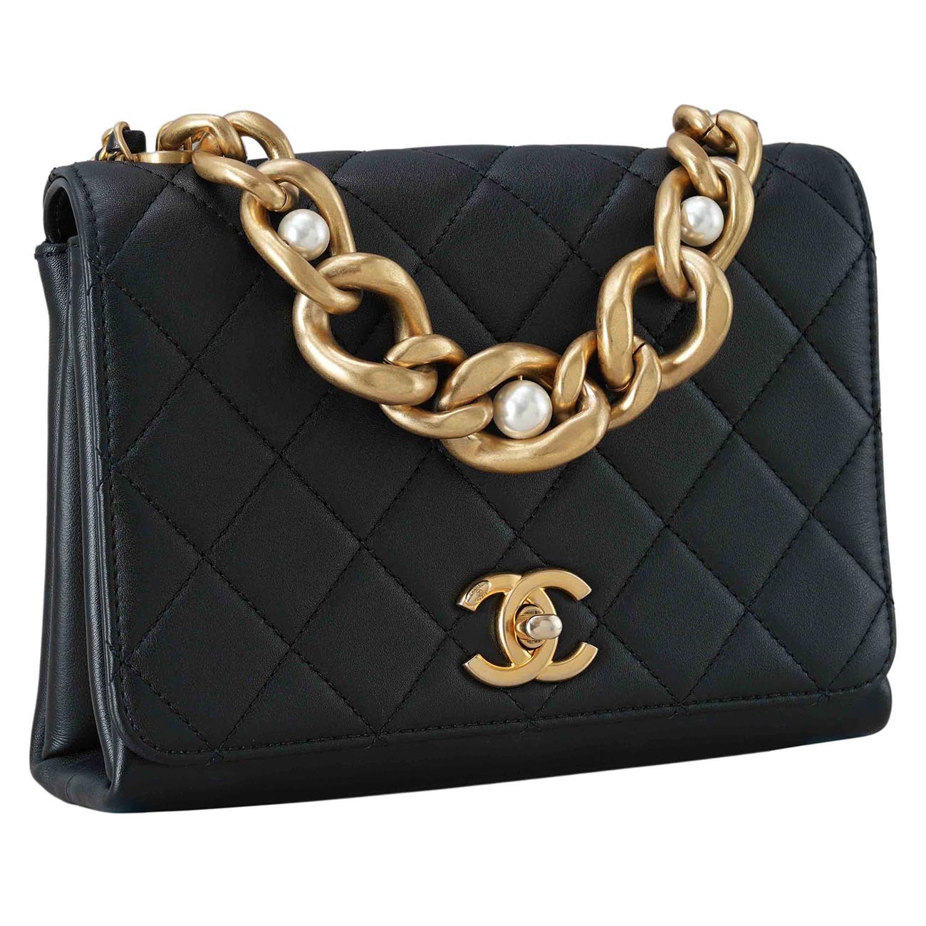 CHANEL(USED)샤넬 시즌 트리플 펄 체인 플랩백